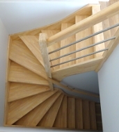 escalier bois colimacon