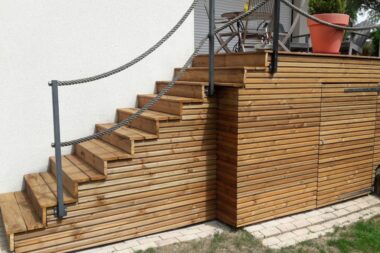 Escalier exterieur et terrasse IPE et Pin - Vendée (85) - Mortagne-sur-Sèvre (85290)