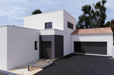 Maison bois revêtement crépi - INSO Architecte - Mortagne-sur-Sèvre (85290) Vendée (85)